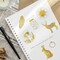 Wrapables Glittery Waterproof Transparent Holographic PET Spiritual Animals Stickers for Scrapbooking, Stationery, Journaling, Water Bottles, Phones, Laptops (100pcs)